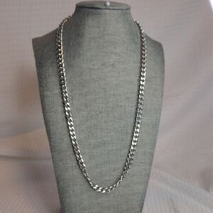 Men's Silver Chain Necklace 7mm, 20"